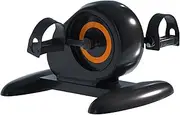 Under Desk Elliptical Machine, LCD Mini Exercise Bike Desk Cycle with Forward/Reverse Movement and 48-108rpm/min Speed, Adjustable 10 Levels Intensity and 5-30min Timing, for Home Clinic