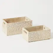 Pilbeam Living Ambretta Small Crate Boxes Set of 2