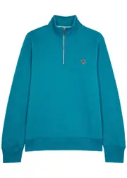 PS Paul Smith Half-zip Cotton Sweatshirt - Blue - L L