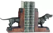 Bookends Bookend TRADITIONAL Lodge Weiner Dog Dachshund Resin Hand-Cast