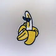 Cool Banana Patch - Embroidered/Iron/Sew/Stitch/Glue On - Badge Cartoon Happy