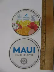 MAUI Brewing Co Hard Seltzer Double Sided Coaster NEW