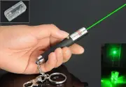NEW Mini 532nm Green laser Pointer Light Visible Beam AAA Battery BOX Key Chain