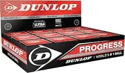 Dunlop Squashbälle Progress Rot, für Freizeit- und Hobbyspieler – Speed mittelschnell