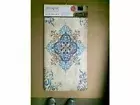 Bloomfield Comfort Kitchen Mat 20 in x 39 in Tan, Blue Pattern 20 in x 39 in
