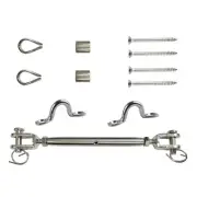 316 Stainless Steel Balustrade Kit Rigging Screw, Jaw/Jaw Thimble Saddle Swage