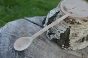 Carved wooden spoon dessert, small spoon, Carved wooden spoon, Wooden spoon Hand