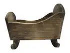 Dolls House Pioneer Rocking Baby Cradle Cot Primitive Crib Nursery Furniture
