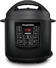 Russell Hobbs 11-in-1 Digital Multicooker 6L, RHPC3000, Electric Pressure Cooker, Rice Cooker, Steamer, Slow Cooker, Saute, Bake, Yoghurt, Matte Black