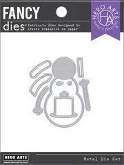 Hero Arts Snowman Gift Tag Fancy Die