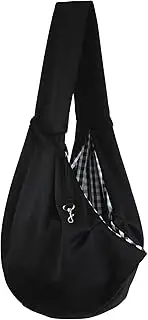 GHIFANT Dog and Cat Sling Carrier Little Pet Carrier Shoulder Crossbody Pet Slings for Outdoor Traveling Subway (Black)