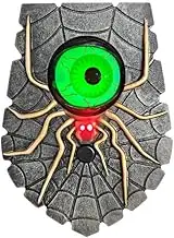 Halloween Doorbell, Spider Doorbell Decoration Multifunctional Movable One Eyed Spider Doorbell with Light Horror Sounds for Home Halloween, 1.5V AAA Batteries x3 (Shipped Without Batteries)