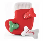 Zippy-Paws Burrow CHRISTMAS NAUGHTY OR NICE STOCKING Puppy/Dog Interactive Toy