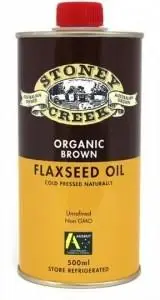 Stoney Creek Organic Brown Flaxseed Oil 500ml
