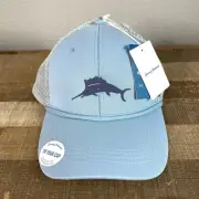 NEW Tommy Bahama Mesh Trucker Hat Snapback Adjusts Light Blue Margarita Recipe