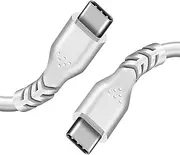 Fasgear [3ft] USB C to USB C Cable 1m 60W(20V 3A) Fast Charging Type-C to Type-C 2.0 Cable High-Speed Data Sync Cable for Galaxy S10 S9 Note 8/9, Pixel 2 XL, LG G6 V30,Mac-Book Pro 2018, Chromebook, Matebook (White)