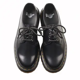 Dr.Martens 馬汀 1461 QUAD 3孔綁帶厚底低筒牛津鞋 真皮素面馬丁正裝紳士鞋 休閒皮鞋 25567001