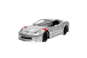 Jada 1:24 Scale Big Time Muscle 2006 Corvette Z06 Silver Diecast Car Model