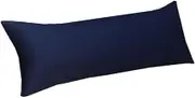 evoLive 100% Bamboo Rayon Material Cooling Breathable Body Pillow Cover/Pillowcases 21x54 inches with Hidden Zipper Closure (Navy, 21 X54 Body Pillow Cover)