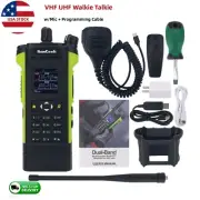 HAMGEEK APX-8000 12W VHF UHF Walkie Talkie Radio & Mic & Programming Cable #USA