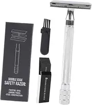 MERRYHAPY Old Style Shaving Straight Kit Manual Facial Double-edged Safety for Beard Mustache Brush Blade Case