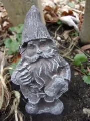 Latex tiny gnome mold plaster cement casting mould 4"H x 1.75" thick