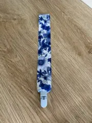 Dummy Clip | Pacifier Chain | Soother Holder | Blue Flowers