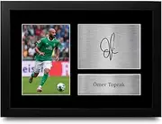 HWC Trading FR A4 Omer Toprak Werder Bremen Gifts Printed Signed Autograph Picture for Football Fans and Supporters - A4 Framed