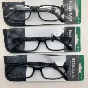 "3 PAIR" R146 FOSTER GRANT Reading Glasses ESSENTIALS CARTMAN BLK 1.75 READERS