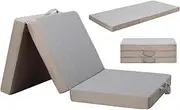 [Gwydre] Tri-fold Memory Foam Mattress,190 * 90 * 7 Single Mattress Portable Floor Bed with Washable Cover, Collapsible for Travel & Camping & Yoga (190x90x7)