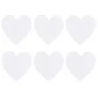 6 Pcs Painting Canvas Panel Oil Painting Heart- Shaped