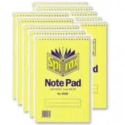 NEW 10x Spirax 563B Reporters Notebook Pad Spiral Top Open 300 Page 200x127mm BU