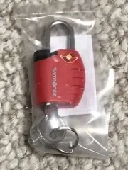 New Samsonite Key Lock TSA USA Seller Bright Red