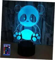 3D Panda Night Light Illusion Lamp 7/16 Color Change LED Lamp USB Powered
