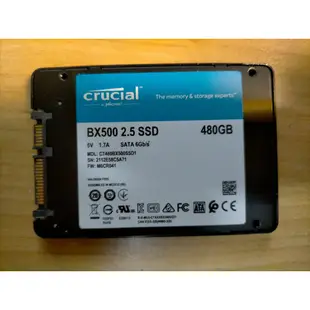 H.硬碟SSD- Crucial (CT480BX500SSD1)2.5吋 480GB 540MB/s  直購價960