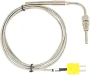 1/8 EGT K-Type Thermocouple,Stainless Steel Probe Thermocouple Temperature Sensors Connector,Adjustable Pressure Lock Exhaust Gas Temp Probe Thermocouple
