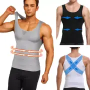 Men Slimming Body Slim Shaper Underwear Compression Vest/Shirt Gynecomastia Tops