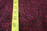 Pendleton 100% Wool Black Red Two sided Fabric 66" x 25" Fashion Crafts