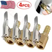 2/4Pcs 8mm Open Flow Air Chuck with Lock Connector Tire Inflator Valve and Clamp