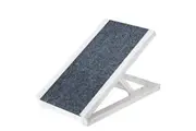 Oppsbuy Dog Ramp Wooden Foldable Pet Dog Stairs 3 Adjustable Height Pet Step