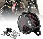 Sporacingrts Motorcycle Air Filter CNC Black Air Cleaner Intake Filter for Harley Davidson Sportster Police XL883P