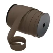1 Inch Double Fold Bias Tape Continuous Bulk Bias Tape (Dark Brown 55 Yards)