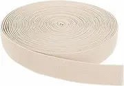uxcell Elastic Bands for Sewing 2.5cm x 9m Beige Knit Elastic Spool High Elasticity for Wigs, Waistband, Pants, Craft DIY Projects