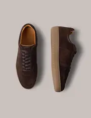 Hawes & Curtis Dark Brown Suede Trainers