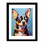 Modern Art Black Dog Framed print Art Poster