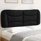 vidaXL Headboard Cushion Black 137 cm Double Fabric HEE