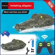 Waterproof RC Boat 2.4GHz Simulation Alligator Head Prank Toy with Battery AU