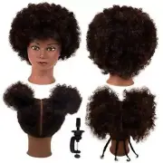 Morris Mannequin Head With 100% Human Hair Curly Hair Training Head Manikin SY