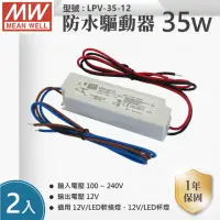 在飛比找momo購物網優惠-【明緯】IP67 防水工業電源供應器 35W 12V 3A 