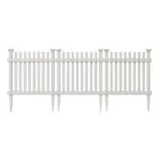 2Ft H x 2Ft W No Dig Zippity Roger Rabbit Vinyl Picket Fence Kit, White